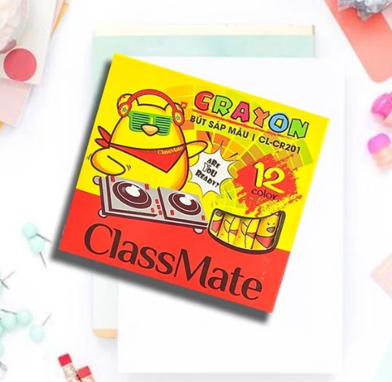 Bút sáp màu CLASSMATE 12-24 chiếc dành cho bé tập vẽ cao cấp - Nhà sách Tâm An
